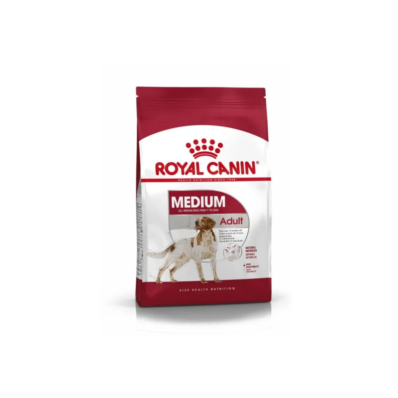 Royal Canin Medium Adult is tailor made to suit the unique nutritional needs of your medium breed adult dog. Complete feed for dogs - For adult medium breed dogs (from 11 to 25 kg) - From 12 months to 7 years old.